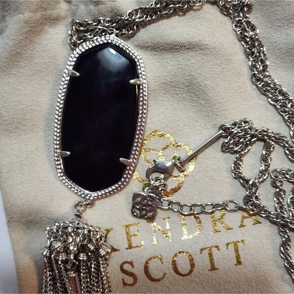 Kendra scott black and silver Rayne necklace - Picture 5 of 15